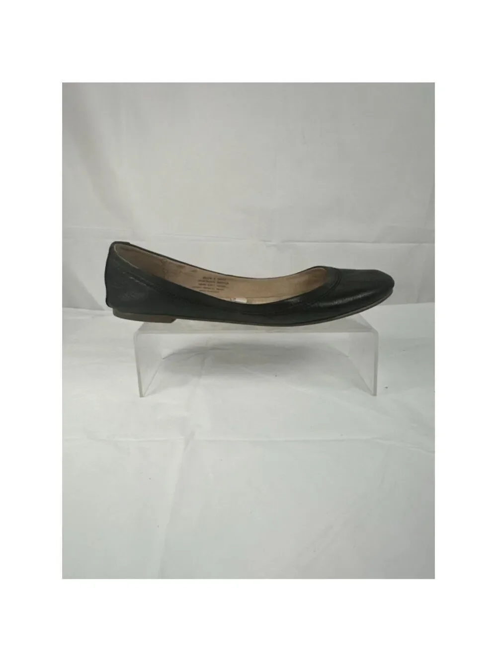70 Post Paris flat black Leather slip On Mexico size 8